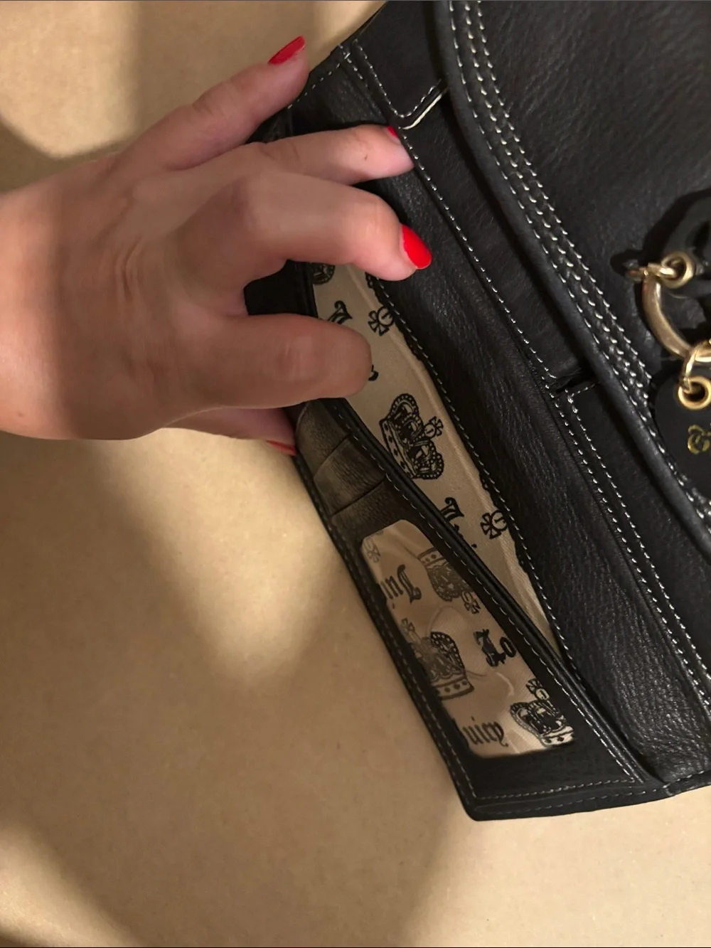 Vintage Y2K P&G Juicy Couture Long Black Wallet